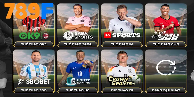 Nhiều sảnh thể thao thú vị tại 789F